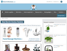 Tablet Screenshot of electricreviews.com